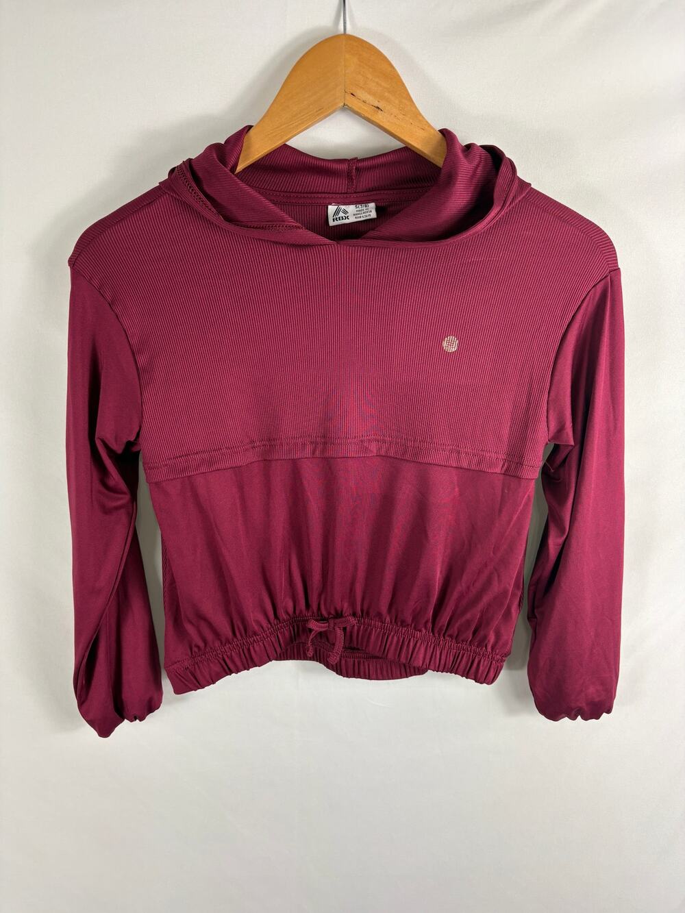 RBX Girls Maroon Hooded Activewear Top Size S 7/8